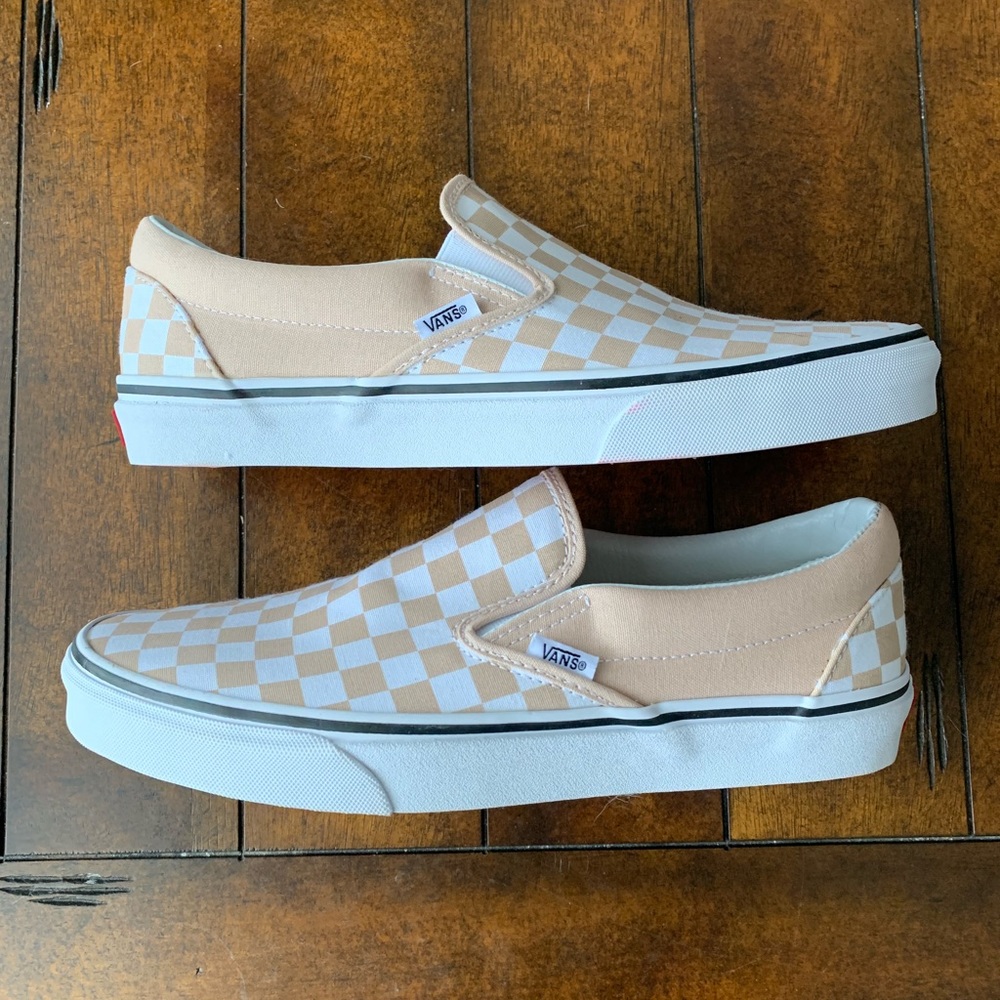 Vans slip on checkered frappe
